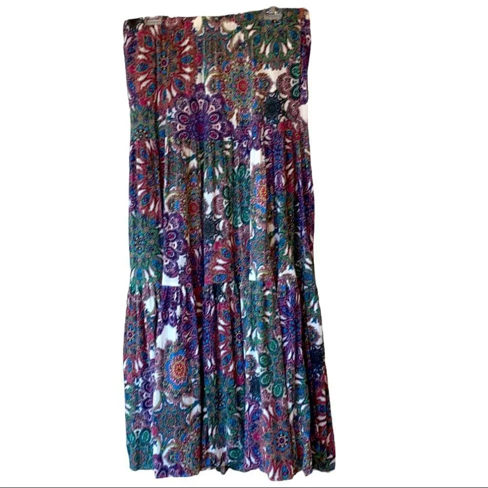 Scoop Women’s Paisley Print Maxi Skirt Size 12/14